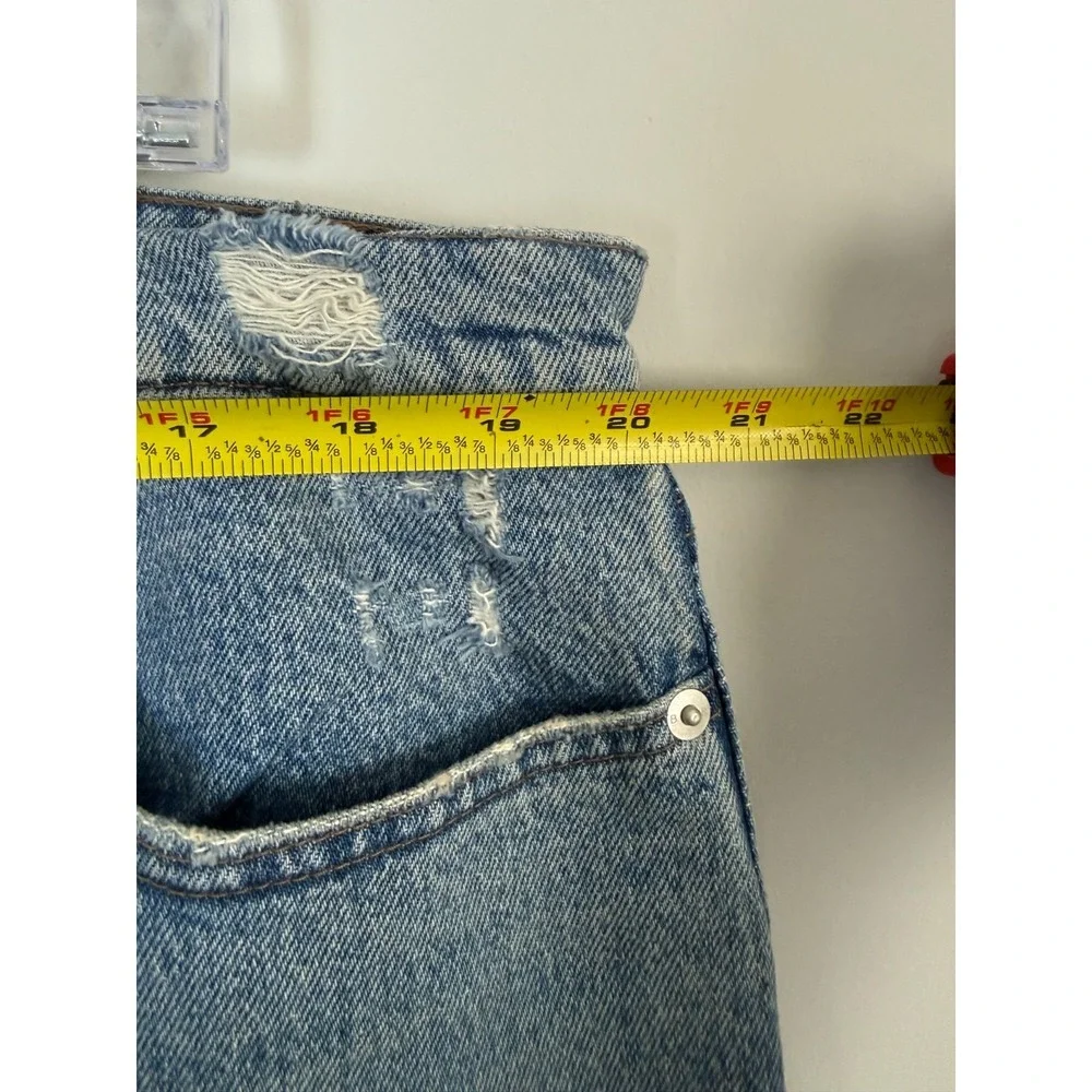 Banana Republic High-Rise Straight-Leg Blue Denim Women's 16 Jeans Casual‎
